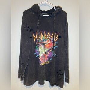 Torrid Insider Collection Black Hoodie with Graphic Accents